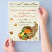 Elegant Thanksgiving COMMUNAUTAIRE GEBEURTENIS DIN Flyer (Hand)