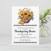 Elegant Thanksgiving diner Kaart (Staand voorkant)