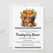 Elegant Thanksgiving diner Kaart (Voorkant)