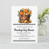 Elegant Thanksgiving diner Kaart (Staand voorkant)
