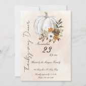 Elegant Thanksgiving-diner Kaart (Voorkant)
