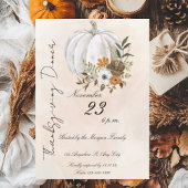 Elegant Thanksgiving-diner Kaart