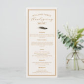 Elegant Thanksgiving Dinner Fall Pheasant Feather  Menu (Staand voorkant)