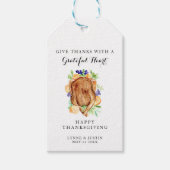 Elegant Thanksgiving Dinner Give Thanks Grateful Cadeaulabel (Voorkant)