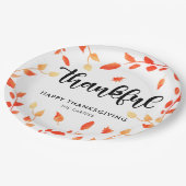Elegant Thanksgiving Thankful Herfst Foliage Moder Papieren Bordje (Gekanteld)