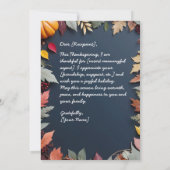 Elegant Thanksgiving Wreath Invitation Card (Dos)