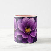 Elégant thé & café Mug avec fleurs violettes Impre (Centre)