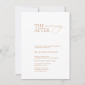 Elegant "The Morning After" bruiloft Brunch Kaart (Voorkant)