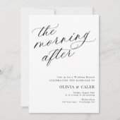 Elegant The Morning After Wedding Brunch Kaart (Voorkant)