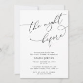 Elegant The Night before Wedding Rehearsal Dinner Kaart (Voorkant)