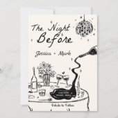 Elegant The Night before Wedding Rehearsal Dinner Kaart (Voorkant)
