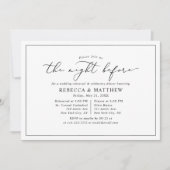 Elegant The Night before Wedding Rehearsal Dinner Kaart (Voorkant)