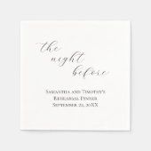 Elegant The Night before Wedding Rehearsal Dinner Servet (Voorkant)