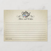 Elegant theekransje in vintage stijl advieskaart (Voorkant)