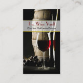 Élégant thème du vin Carte de visite personnalisé (Devant)