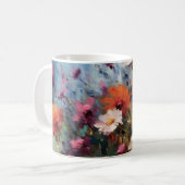 élégant thème floral moderne Mug (Devant gauche)