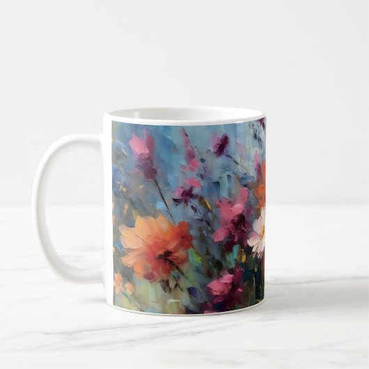 élégant thème floral moderne Mug (Gauche)