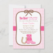 Elégant thème rose Occidental Invitations de douch (Devant)