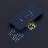 Elegant Therapeut Fysiotherapeut Donker Navy Blauw Visitekaartje