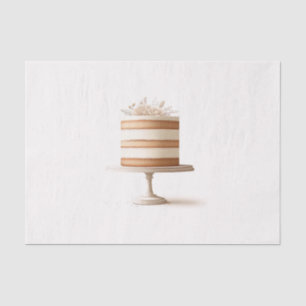 Elegant Tier wit bloemenbruiloft taart bakkerij Tissuepapier