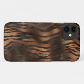 Elegant Tiger Chic Black Bronze Stijlvol Case-Mate iPhone Case (Achterkant (horizontaal))