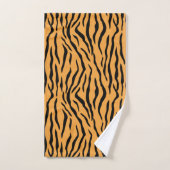 Elegant tijgergezicht en monogram badhanddoekset bad handdoek (Handdoek)