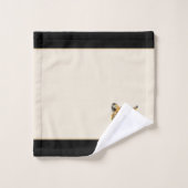 Elegant tijgergezicht op beige en zwarte tijger bad handdoek (Wasdoekje)