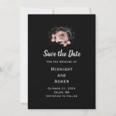Elegant Till Death Do ons Part Gothic Save the Dat Date (Achterkant)