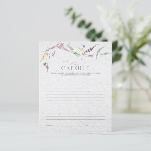 Elegant Time Capsule Wildflower Shower Game (Staand voorkant)