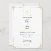 Elegant Timeless Formal Gold Wedding Invitation (Devant)