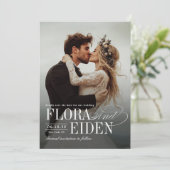Elegant Timeless Typography Photo Save The Date (Debout devant)
