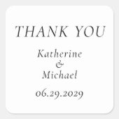 Elegant Timeless White Wedding Stickers (Devant)