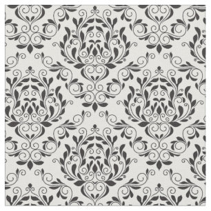 Élégant tissu de Damas Floral