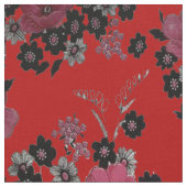 Élégant tissu d'impression de fleurs chinoises (Fermer)