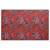Élégant tissu d'impression de fleurs chinoises (Fat Quarter)