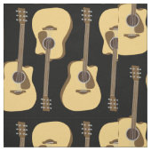 Élégant tissu d'impression de guitare (Échantillon)