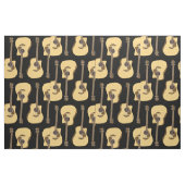 Élégant tissu d'impression de guitare (Fat Quarter)