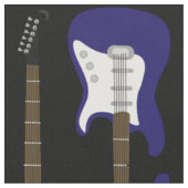 Élégant tissu d'impression de guitare électrique b (Fermer)