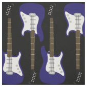 Élégant tissu d'impression de guitare électrique b (Échantillon)