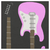 Élégant tissu d'impression de guitare électrique r (Fermer)