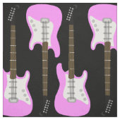 Élégant tissu d'impression de guitare électrique r (Échantillon)