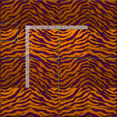 Élégant tissu d'impression de tigre (Carreau)