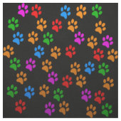 Élégant tissu Empreinte de patte coloré (Échantillon)