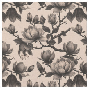 Élégant tissu monochrome Vintage Magnolia