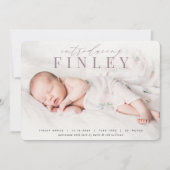 Élégant titre | Faire-part de naissance photo (Devant)