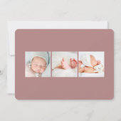 Élégant titre | Faire-part de naissance photo (Dos)