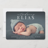 Élégant titre | Faire-part de naissance photo (Devant)