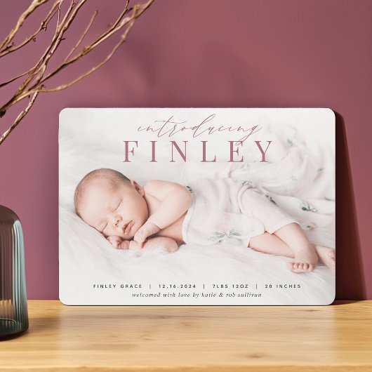 Élégant titre | Faire-part de naissance photo