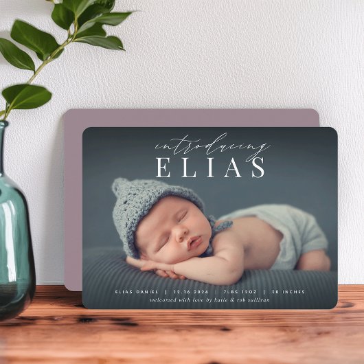 Élégant titre | Faire-part de naissance photo