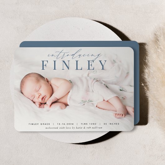 Élégant titre | Faire-part de naissance photo